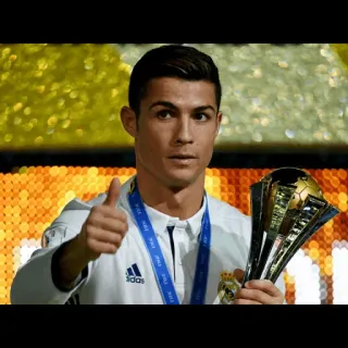 🏆 Cristiano Ronaldo soccer, athlete, football, thumbs up, cristiano, ronaldo telegram sticker