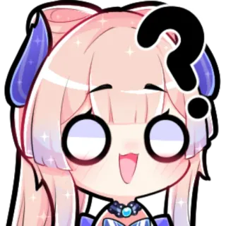 ❓ Anime, Frage, Charakter, Süß, Kawaii whatsapp sticker