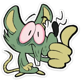 ⭐ 쥐, 만화, 동물, 웃긴, 설치류, 스케치, 만화 whatsapp sticker