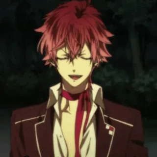 🥀 Anime, Vampiro, Sciarpa, Capelli Rossi, Personaggio, Sorriso telegram sticker