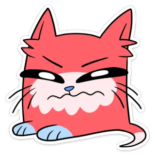 😡 кот, злой, мультфильм, милый, стикер telegram sticker