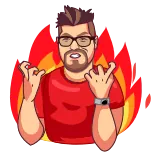 🤬 angry, frustrated, stressed, fire, middle finger, offensive telegram sticker
