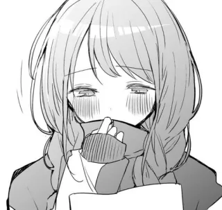 ⚪️ anime, girl, cute, manga, blushing telegram sticker