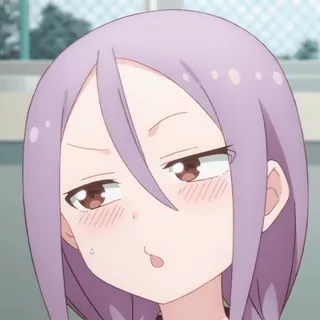 🤨 アニメ, カートゥーン, マンガ, 女の子, かわいい, 顔, ドヤ顔 telegram sticker