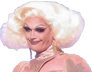 😏 Drag queen, Perruque, Maquillage, Portrait, Personne telegram sticker