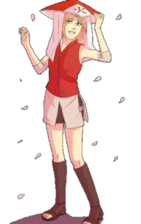 👘 Sakura Naruto anime, cartoon, fanart, sakura haruno, naruto whatsapp sticker