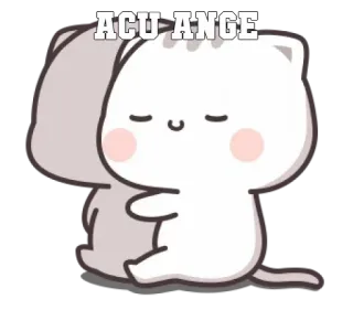 🧸 ACU ANGE kat, schattig, dier, cartoon, knuffel, vriendschap whatsapp sticker