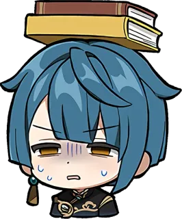 😵‍💫 Xingqiu Genshin Impact อนิเมะ, วิดีโอเกม, หนังสือ, เก็นชิน อิมแพ็ค, ซิงชิว telegram sticker
