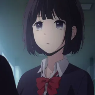 🔖 Anime, Mädchen, Schuluniform, Charakter, Schüler telegram sticker