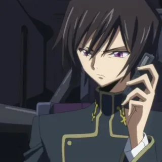 🧩 Lelouch Lamperouge Code Geass Аниме, Персонаж, Лелуш, Лелуш Ламперуж, Code Geass telegram sticker
