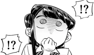 😰 Komi Shouko Komi Can't Communicate Anime, Mangá, Komi can't communicate, Komi Shouko, Chocado, Reação anime whatsapp sticker