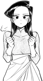 ✊ Komi Shouko Komi Can't Communicate Anime, Mangá, Komi Can't Communicate, Komi Shouko, fofa, garota, tímida whatsapp sticker