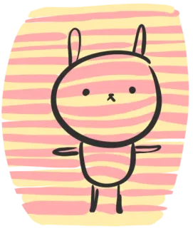 😳 coelho, desenho animado, adesivo, animal telegram sticker