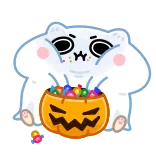 🤤 gatto, fantasma, halloween, caramella, zucca, carino telegram sticker