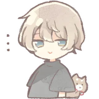 🙃 จิบิ, อนิเมะ, น่ารัก, ตัวละคร, สัตว์เลี้ยง, คาวาอิ telegram sticker