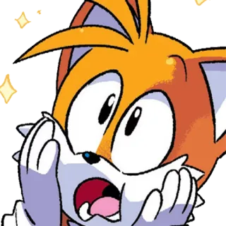 😳 Tails Tails, Sonic the Hedgehog, cartoon, fox, shocked, surprised telegram sticker