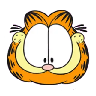 🐱 Garfield cartoon, cat, orange, lazy, funny whatsapp sticker