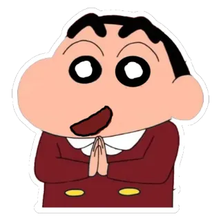 🙏 Shin-chan Crayon Shin-chan アニメ, カートゥーン, キャラクター, しんちゃん, クレヨンしんちゃん telegram sticker