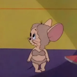 😳 Jerry Mouse Tom and Jerry dibujos animados, ratón, disfraz telegram sticker