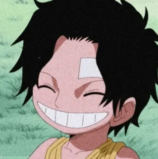 🪐 Ace One Piece anime, one piece, ace, cartoon, smiling, character telegram sticker