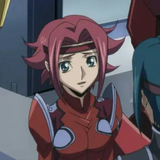 📎 Kallen Stadtfeld Code Geass Anime, Kallen Stadtfeld, Code Geass, cabelo ruivo, garota telegram sticker