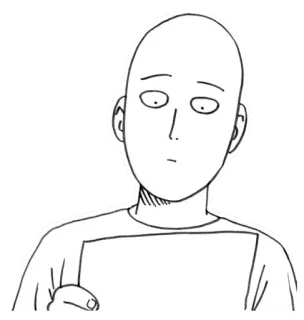 😒 Saitama One-Punch Man one punch man, saitama, anime, hero, manga telegram sticker