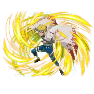 😠 Minato Namikaze Naruto อนิเมะ, นารูโตะ, มินาโตะ นามิคาเสะ, โฮคาเงะรุ่นที่สี่, ประกายสีเหลือง, นินจา telegram sticker