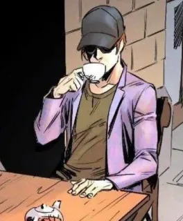 ☕ thee, man, drinken, hoed, zitten telegram sticker