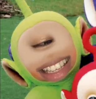 😏 Tinky Winky Teletubbies teletubbies, tinky winky, divertente, meme, personaggio telegram sticker