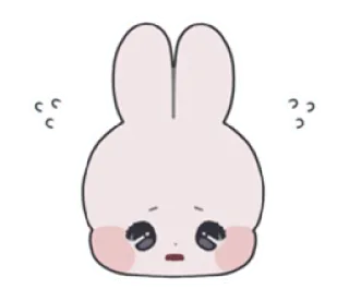 🎀 кролик, мультик, стикер, милый, животное telegram sticker