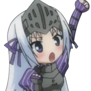 😠 Anime, Caballero, Armadura, Dibujos animados, Chibi, Lindo telegram sticker