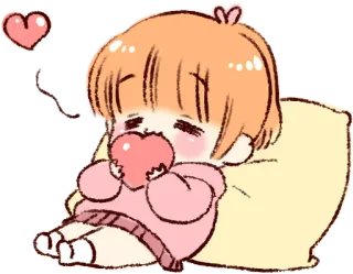 💞 mignon, coeur, amour, dessin animé, kawaii, animé, chibi telegram sticker