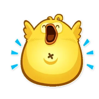 🐥 cartoon, yellow, cute, animal, bird, open mouth telegram sticker