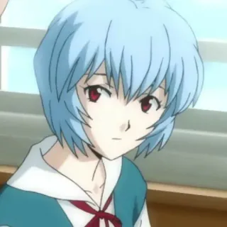 📓 Rei Ayanami Neon Genesis Evangelion Anime, Rei Ayanami, Evangelion, Charakter, Porträt whatsapp sticker