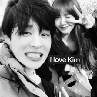 🌟 I love Kim Selfie, Miłość, Portret, Ludzie telegram sticker