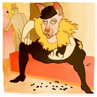 👆 animal, illustration, middle finger, cartoon, satire, offensive telegram sticker