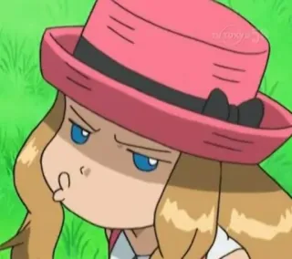 😒 Serena Pokemon anime, Pokémon, Serena, personaje, dibujos animados, chica telegram sticker