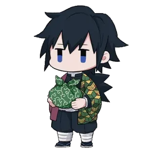 🌊 Giyu Tomioka Demon Slayer Anime, Chibi, Giyu Tomioka, Demon Slayer, Personaje, Manga telegram sticker