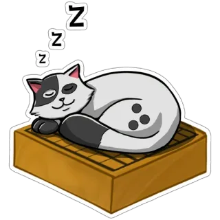 😴 Z Z Z cat, sleeping, sleep, nap, animal, pet, cartoon telegram sticker