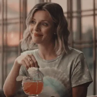 😊 woman, drink, cocktail, person, smile telegram sticker