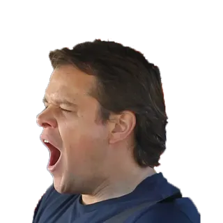 😙 man, yawning, sleepy, tired, face whatsapp sticker