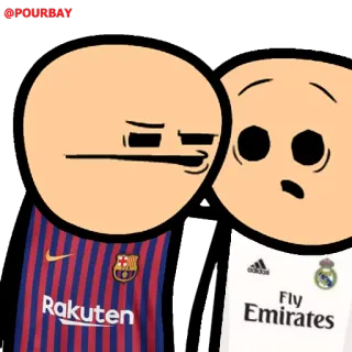 😒 サッカー, サッカー, バルセロナ, レアル・マドリード, ライバル, スポーツ telegram sticker