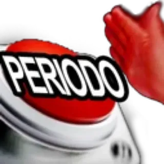 🤚 PERIODO point, bouton, mème, humour, rouge, texte, gifle telegram sticker