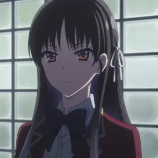 😑 anime, girl, school uniform, classroom of the elite, kei karuizawa telegram sticker
