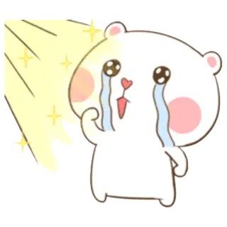 😰 huilende beer, schattige beer, verdrietig, tranen, kawaii, emoji telegram sticker