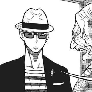 ☕️ Loid Forger Spy x Family Anime, Spia, Cappello, Occhiali, Personaggio, Spy x Family, Loid Forger telegram sticker