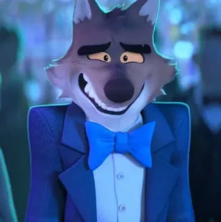 😁 Mr. Wolf The Bad Guys Wolf, Cartoon, Anzug, Anthropomorph, Charakter, The Bad Guys telegram sticker