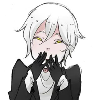 😆 anime, manga, cartoon, character, illustration, digital art telegram sticker