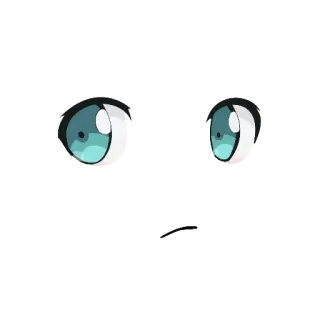 😌 Stare yeux, regard, dessin animé, mignon, expression, animé telegram sticker