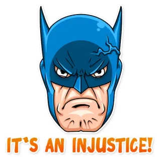 😤 Batman IT'S AN INJUSTICE! DC Comics, superhero, injustice, angry, batman, comic book, meme telegram sticker
